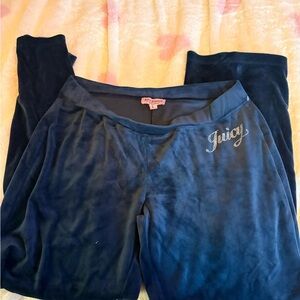 Juicy Couture Navy Blue Velour Pants🩵